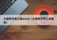 小程序開發(fā)工具wxml（小程序開發(fā)工具推薦）